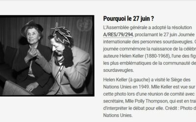 Journée Internationale de la Surdicécité, des personnes Sourdes Aveugles