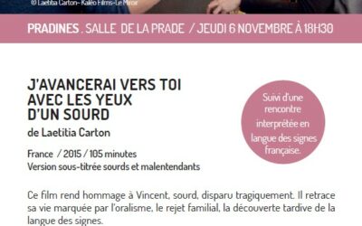 Projection « J’avancerai vers toi avec les yeux d’un sourd » Laëtitia Carton 6 novembre 2025