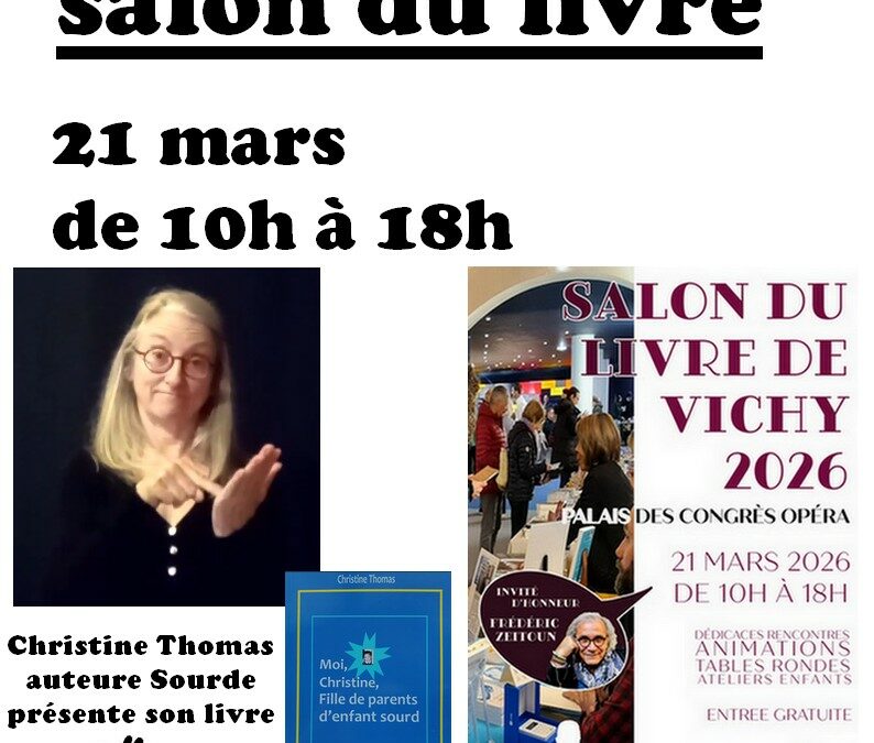 Salon du livre VICHY 03 Samedi 21 mars 2026